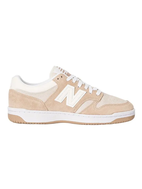 New Balance 480 Suede Trainers - Mindful Grey/Moonbeam/Sea Salt