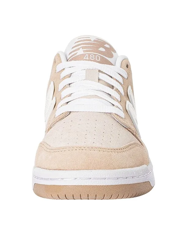 New Balance 480 Suede Trainers - Mindful Grey/Moonbeam/Sea Salt